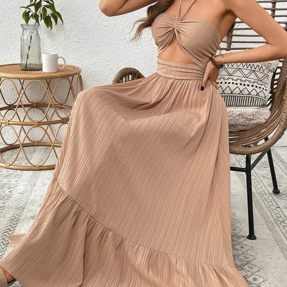 Tan Maxi Dress - Picture 2 of 10
